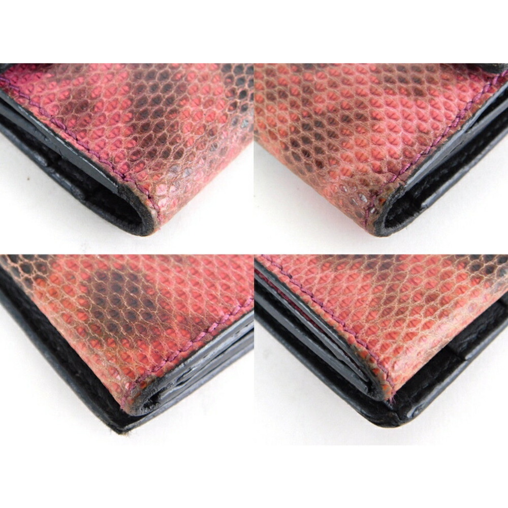 Gucci Long Wallet Billfold Leather Python Snakesk… - image 6